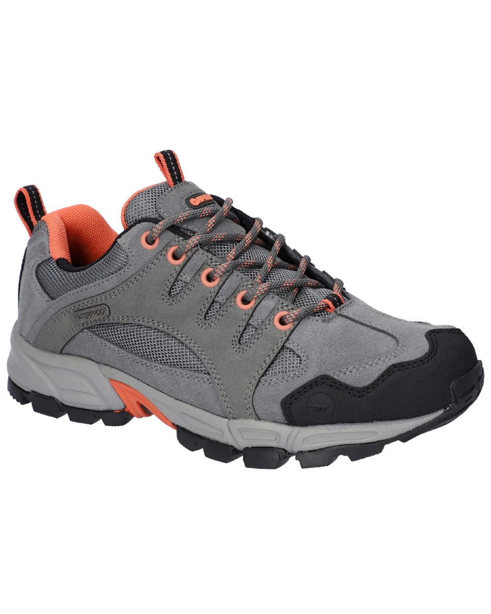 Grey Coloured Hi-Tec Womens Auckland Lite Shoes On A White Background 