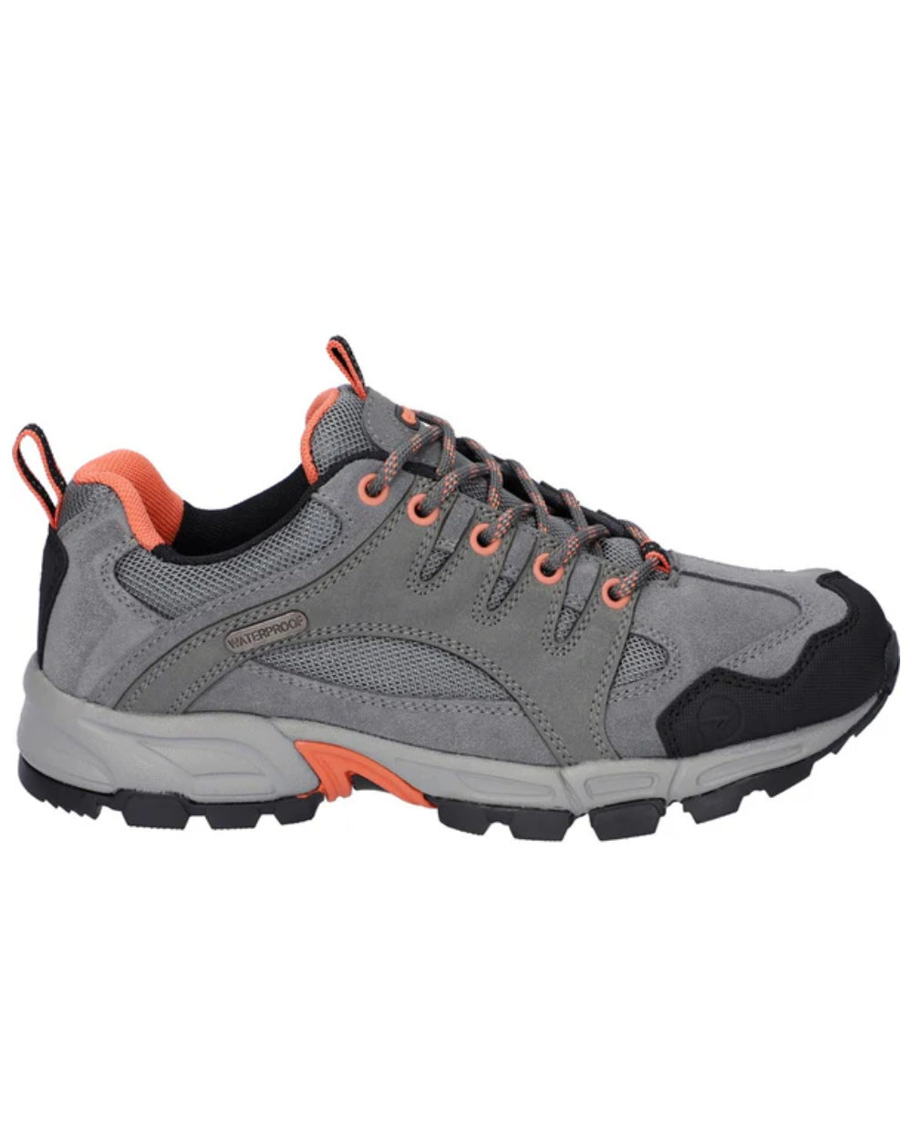 Grey Coloured Hi-Tec Womens Auckland Lite Shoes On A White Background