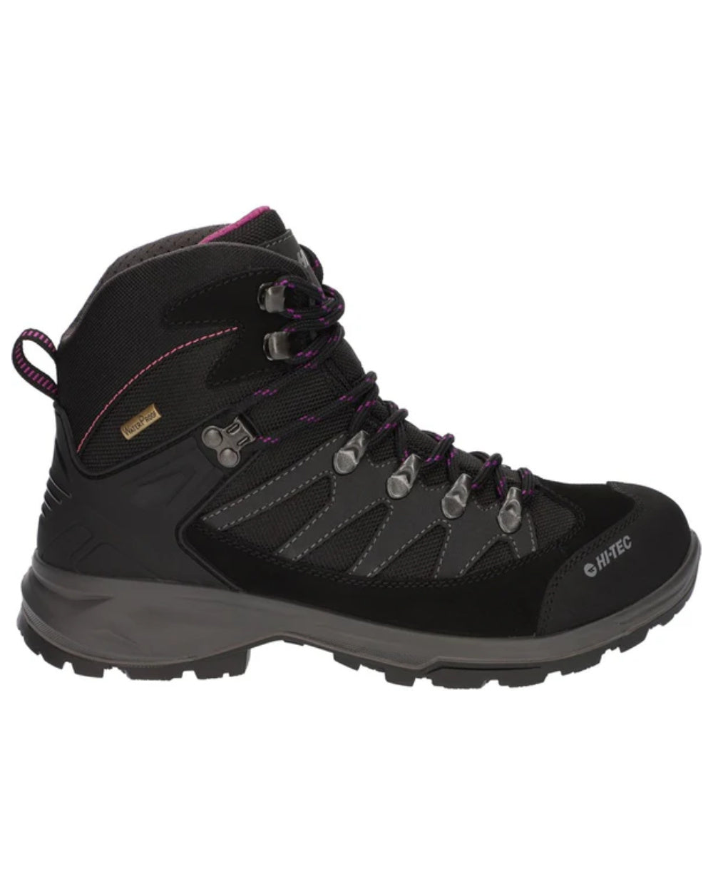 Grey Coloured Hi-Tec Womens Clamber Boots On A White Background