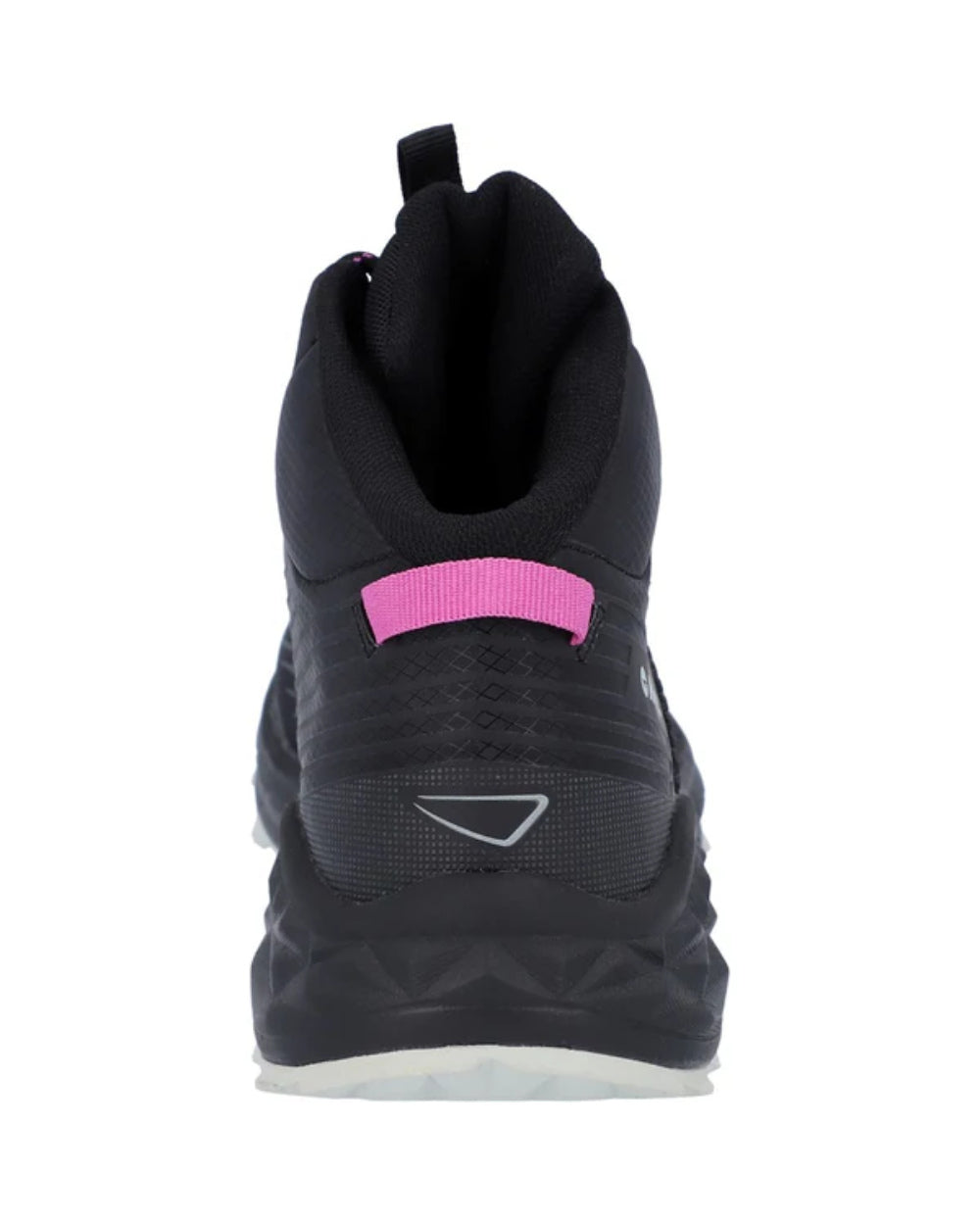 Black Coloured Hi-Tec Womens Fuse Trail Mid Waterproof Trainers On A White Background 