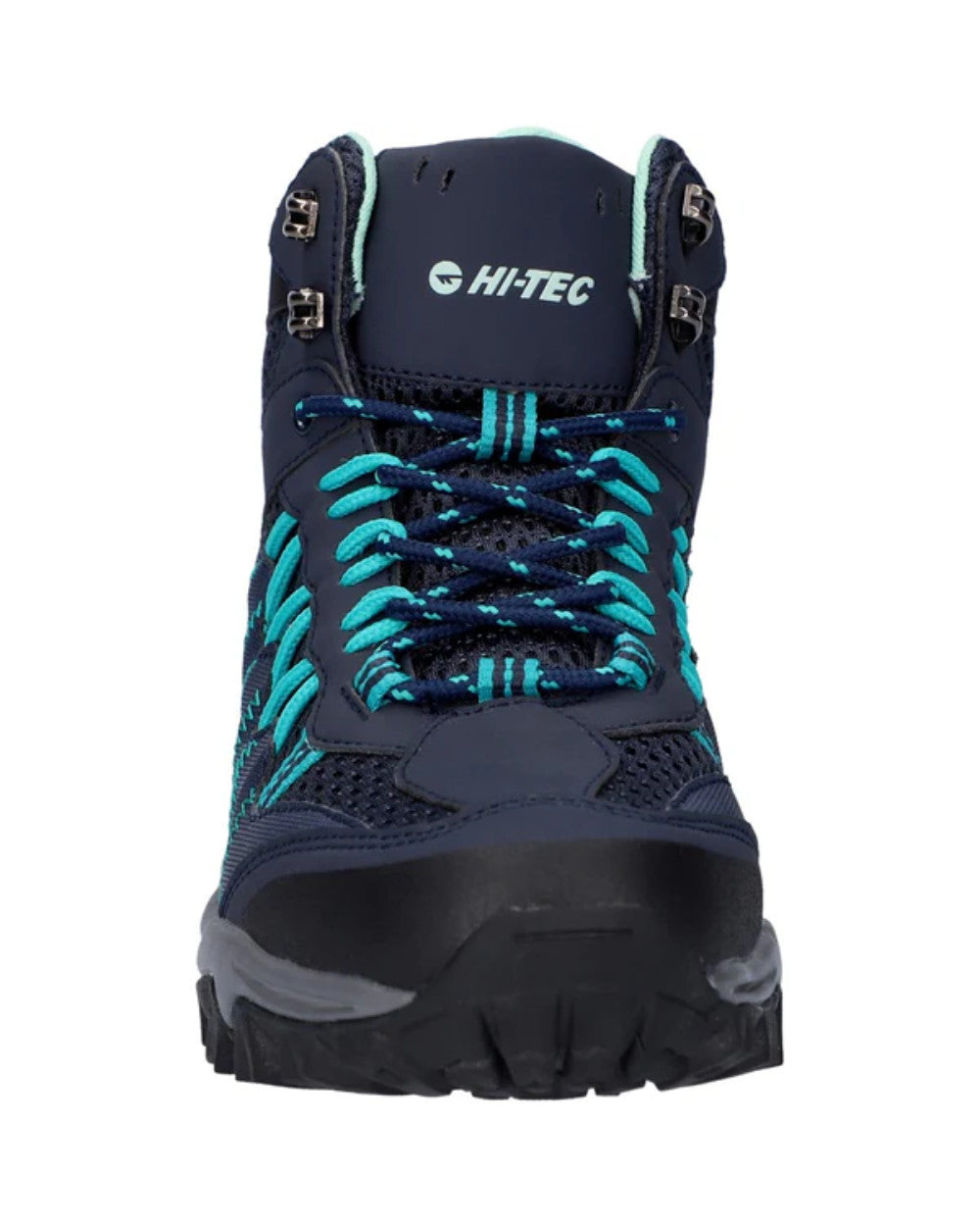 Blue Coloured Hi-Tec Womens Jaguar Mid Boots On A White Background 