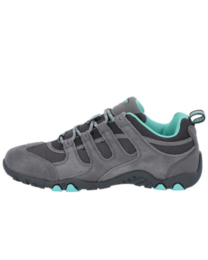 Grey Coloured Hi-Tec Womens Quadra II Shoes On A White Background