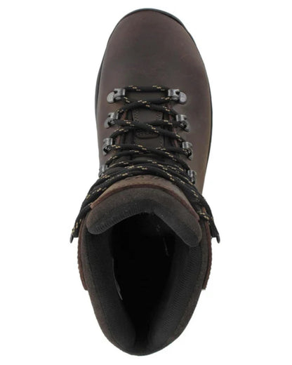 Brown Coloured Hi-Tec Womens Ravine Boots On A White Background