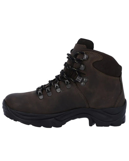 Brown Coloured Hi-Tec Womens Ravine Boots On A White Background