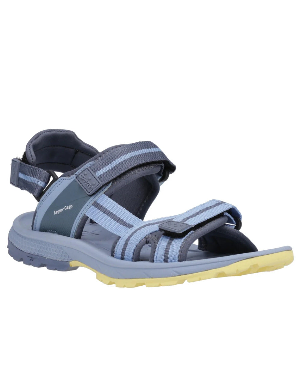 Blue Coloured Hi-Tec Womens Sierra Sandals On A White Background 