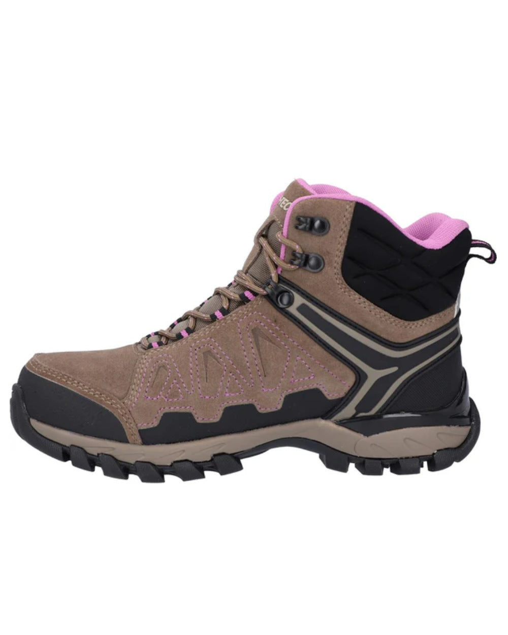 Brown Coloured Hi-Tec Womens V-Lite Explorer Waterproof Hiking Boots On A White Background 