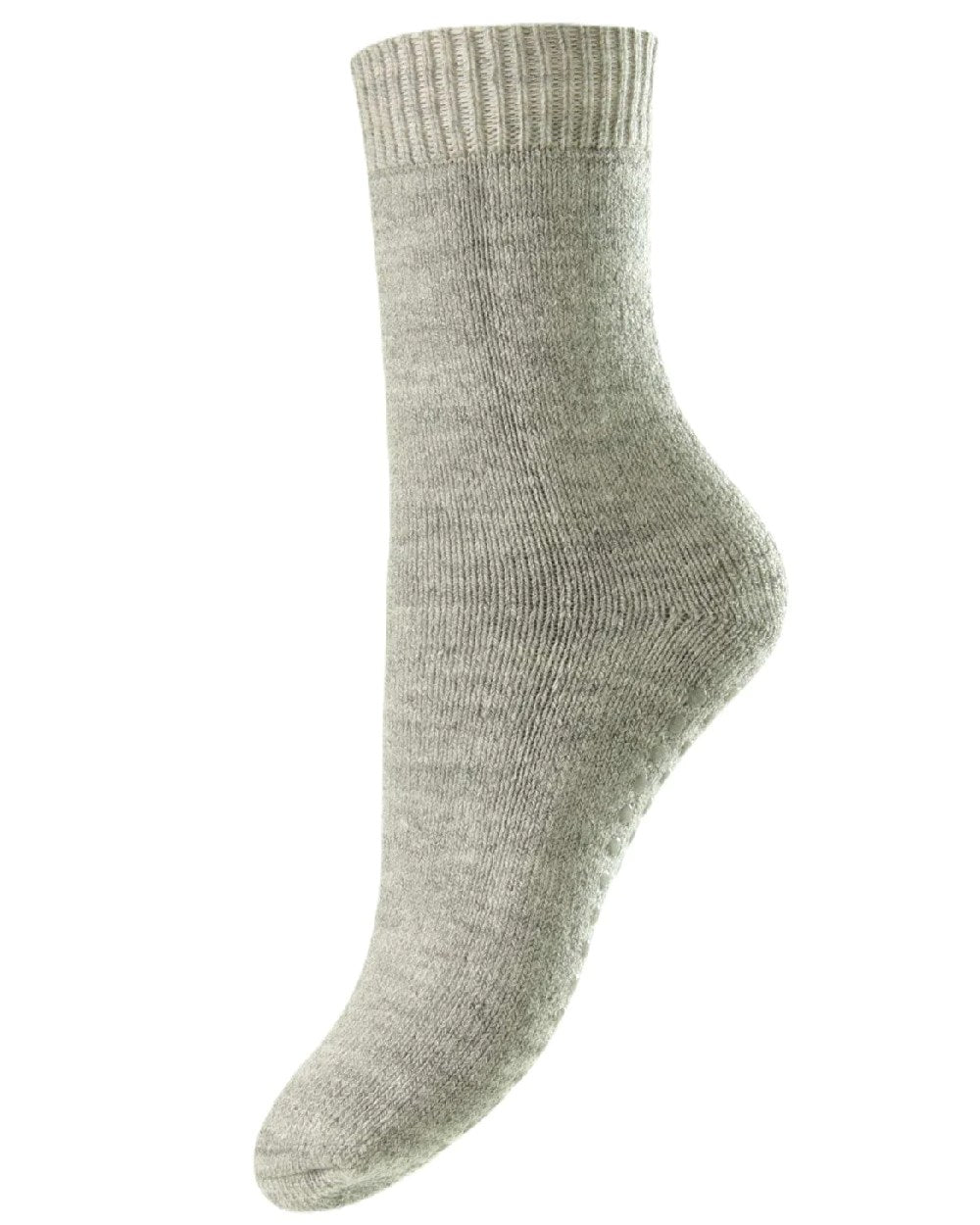 Spring Grey Coloured HJ Hall Womens Non Slip Feet Warmers On A White Background 