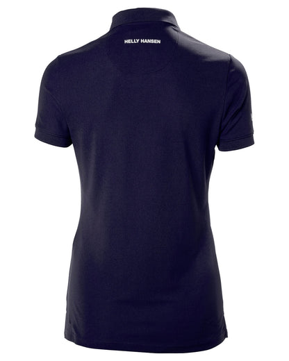 Navy coloured Helly Hansen Womens Crewline Polo on white background 