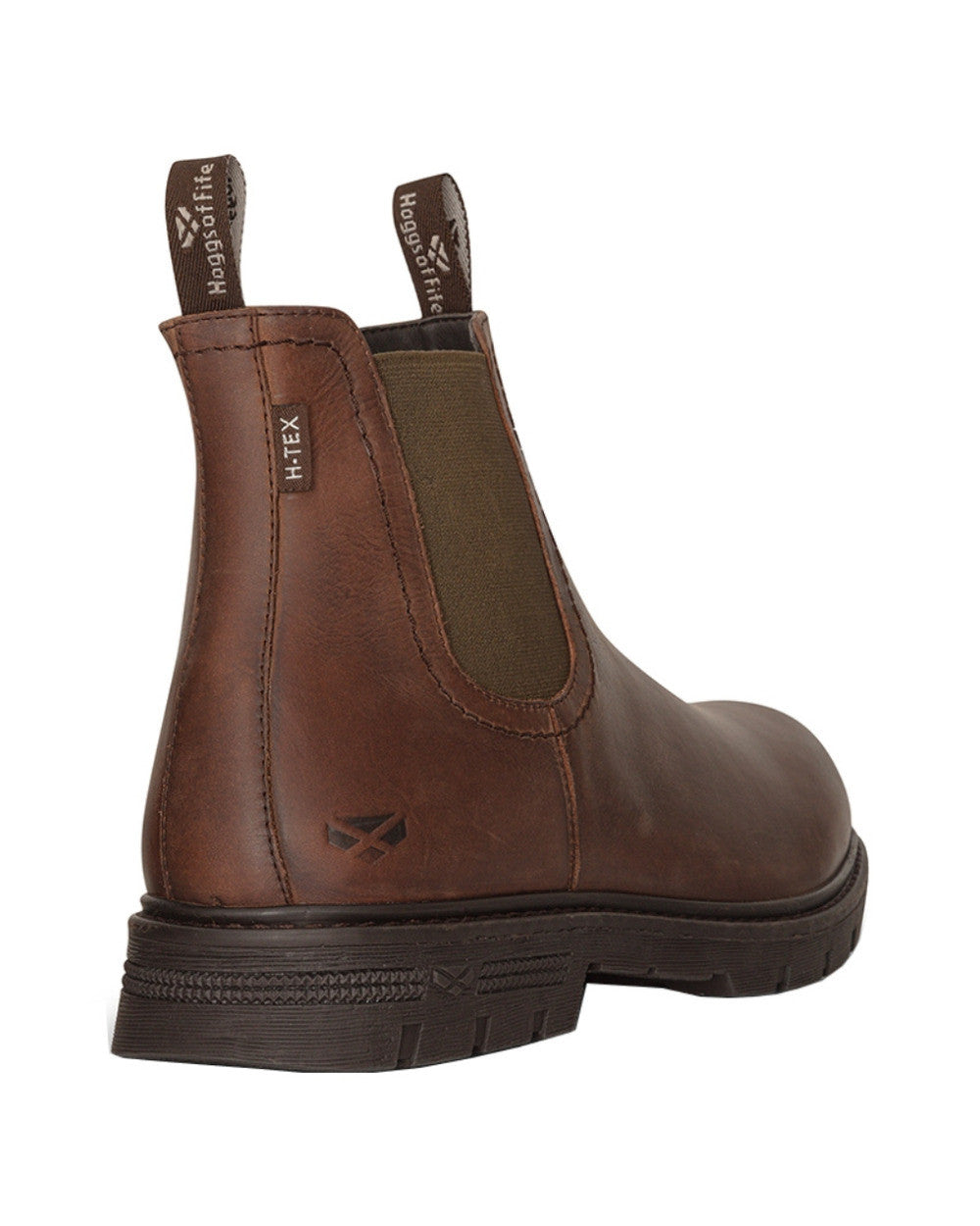 Dark Brown Coloured Hoggs of Fife Dalmeny Dealer Boots On A White Background 