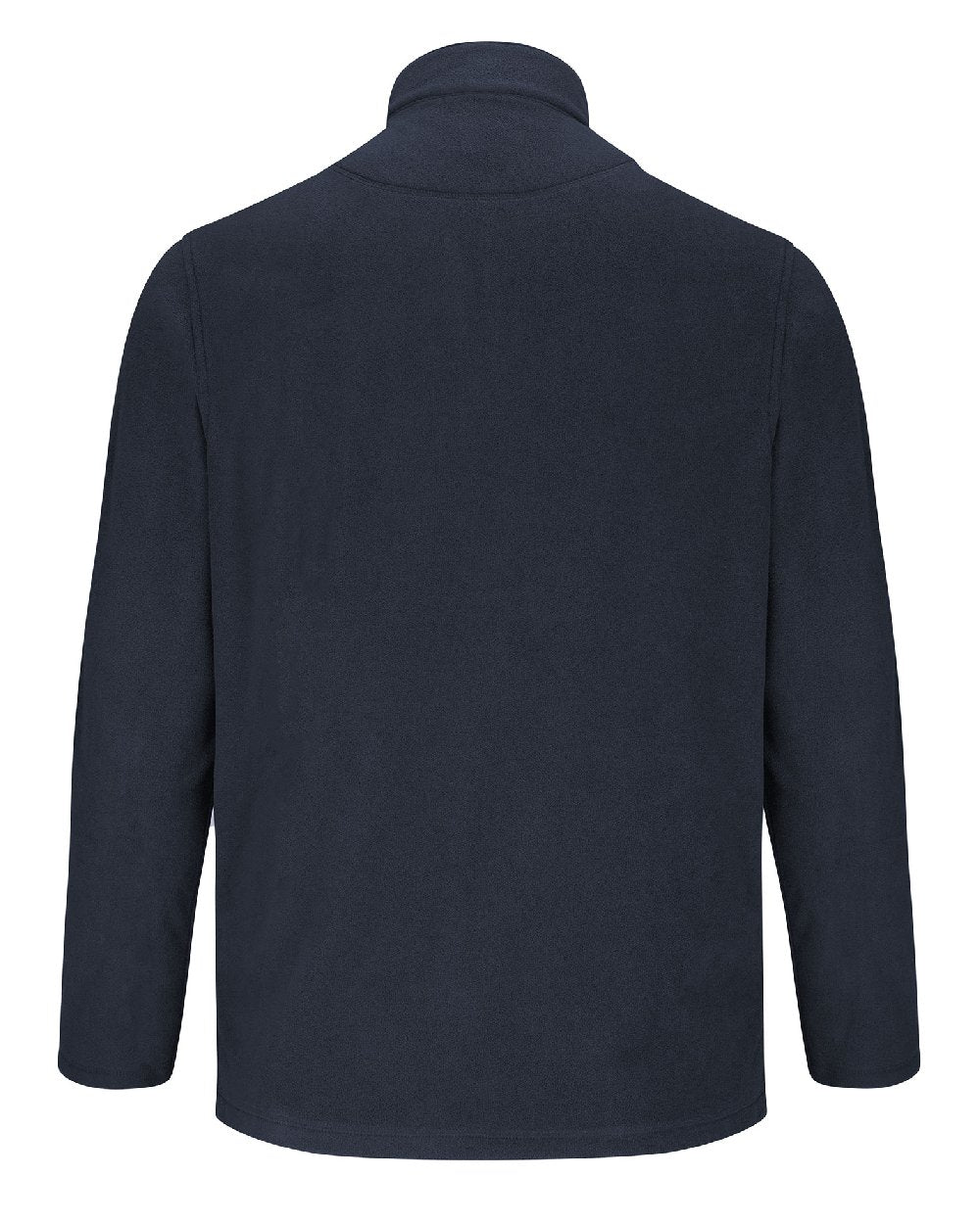 Navy coloured Hoggs of Fife Islander 1/4 Zip Micro Fleece Shirt on white background 