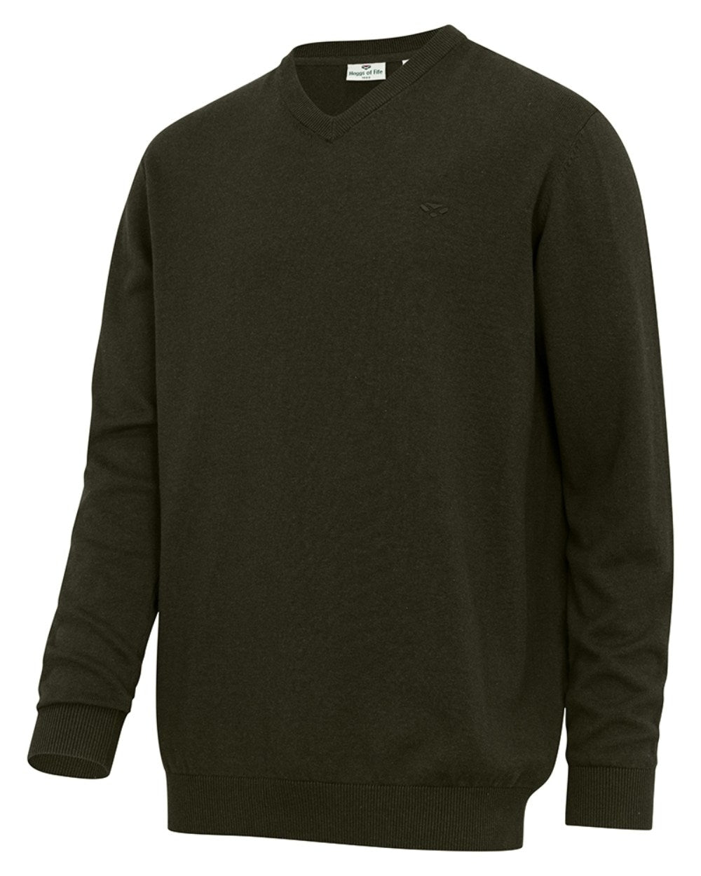 Fern Green Coloured Hoggs Of Fife Stirling II Long Sleeve Pullover On A White Background 