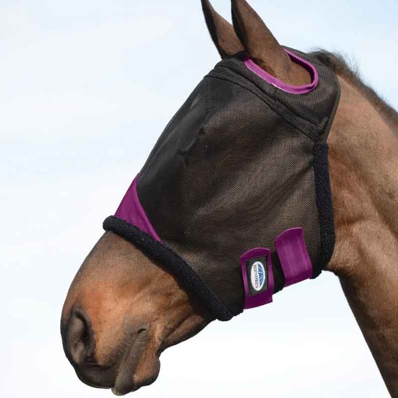 Horse Fly masks. Black Mesh mask covers horse's eyes.