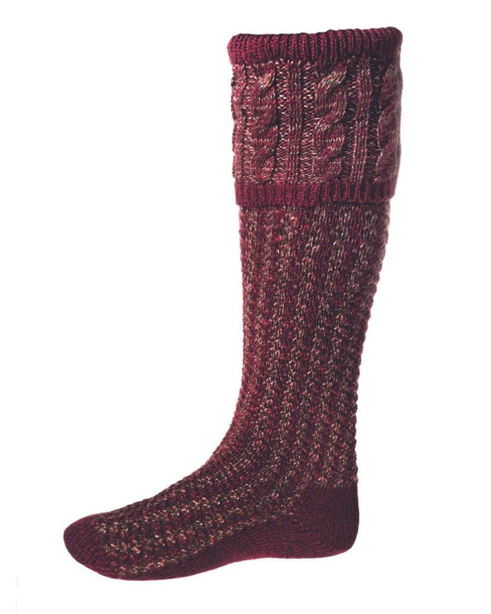 Lovat coloured House of Cheviot Reiver Socks on white background 