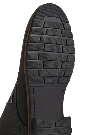 Black Coloured Hunter Mens Jura Ankle Boots on White Background
