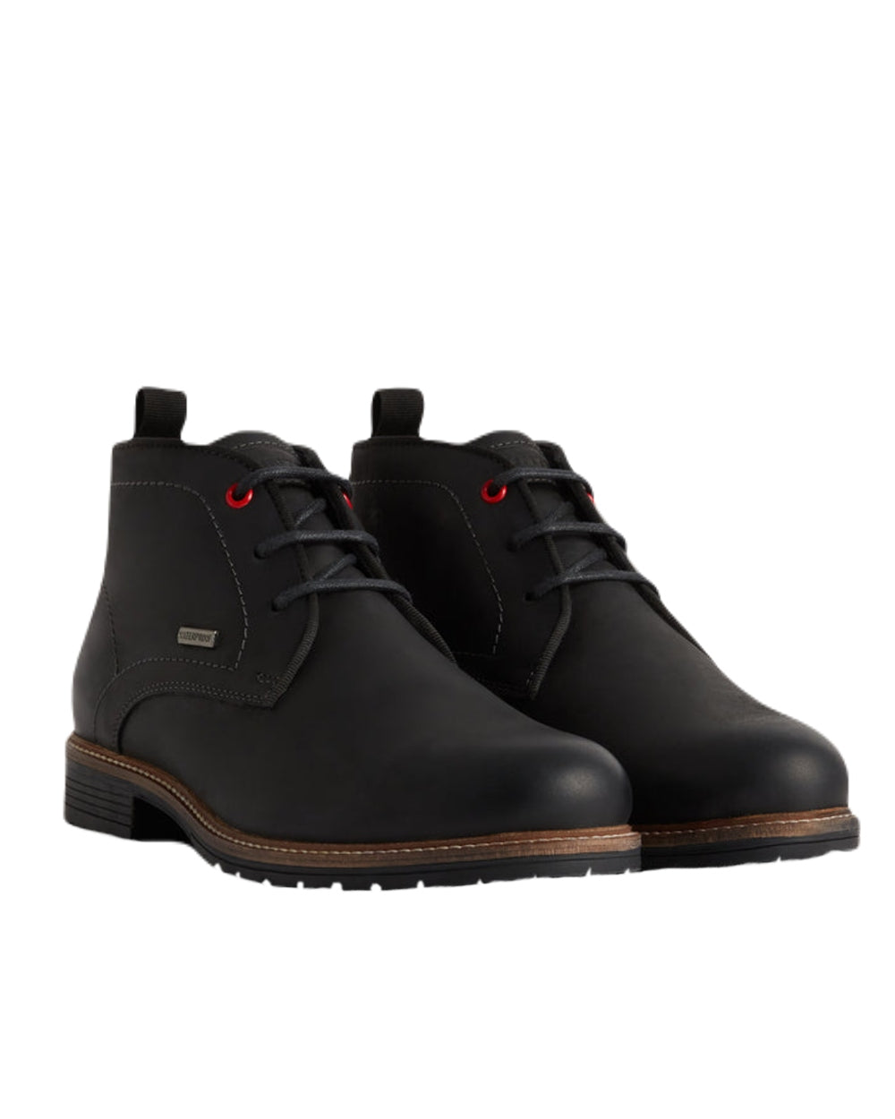 Black Coloured Hunter Mens Jura Ankle Boots on White Background
