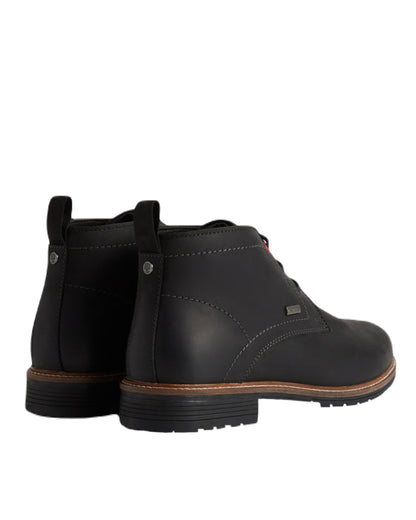 Black Coloured Hunter Mens Jura Ankle Boots on White Background
