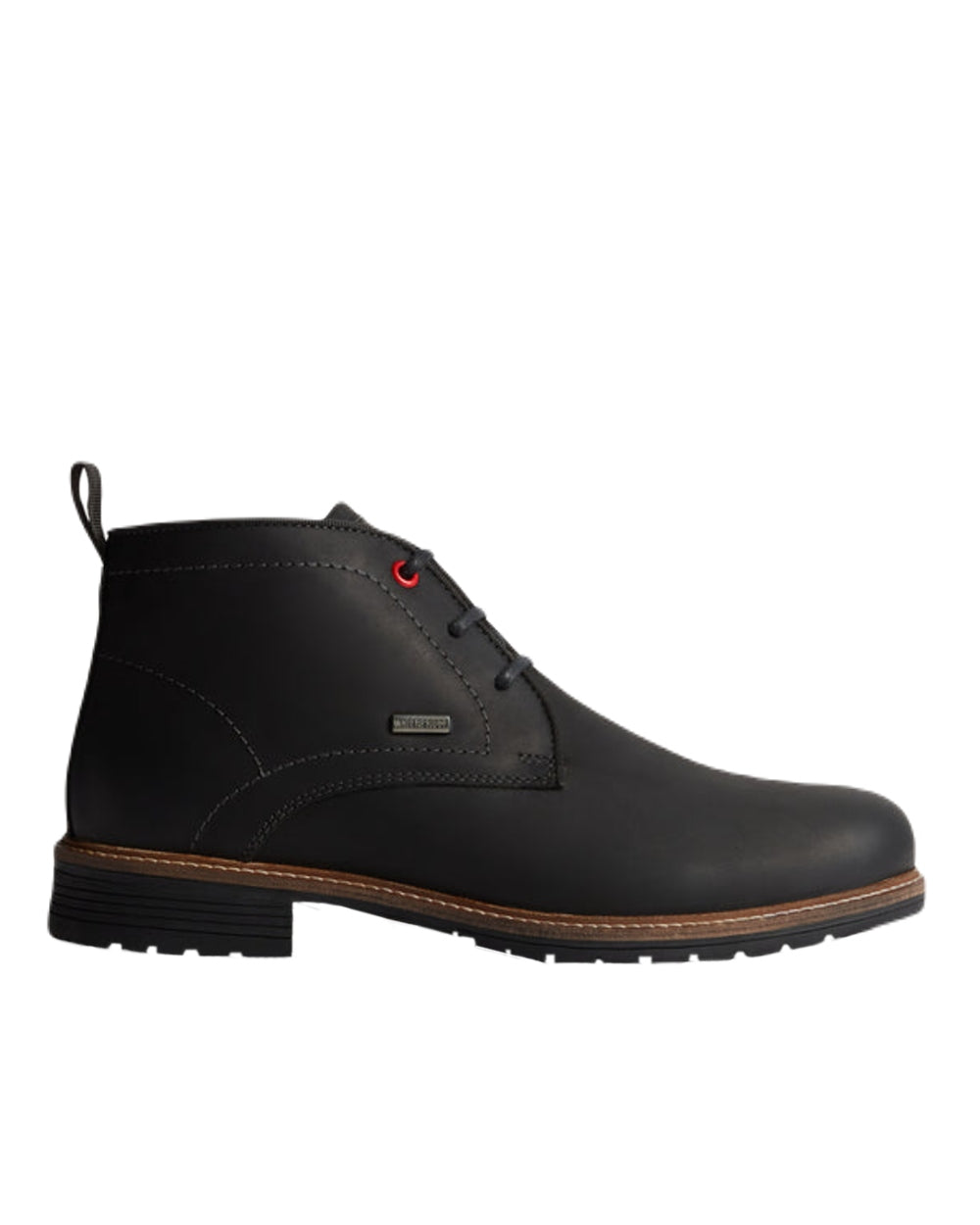 Black Coloured Hunter Mens Jura Ankle Boots on White Background
