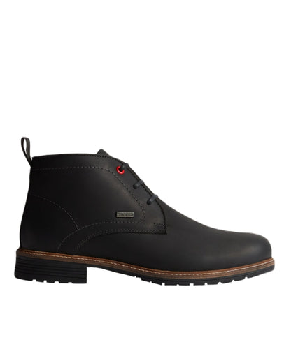 Black Coloured Hunter Mens Jura Ankle Boots on White Background
