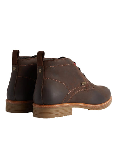 Brown Coloured Hunter Mens Jura Ankle Boots on White Background
