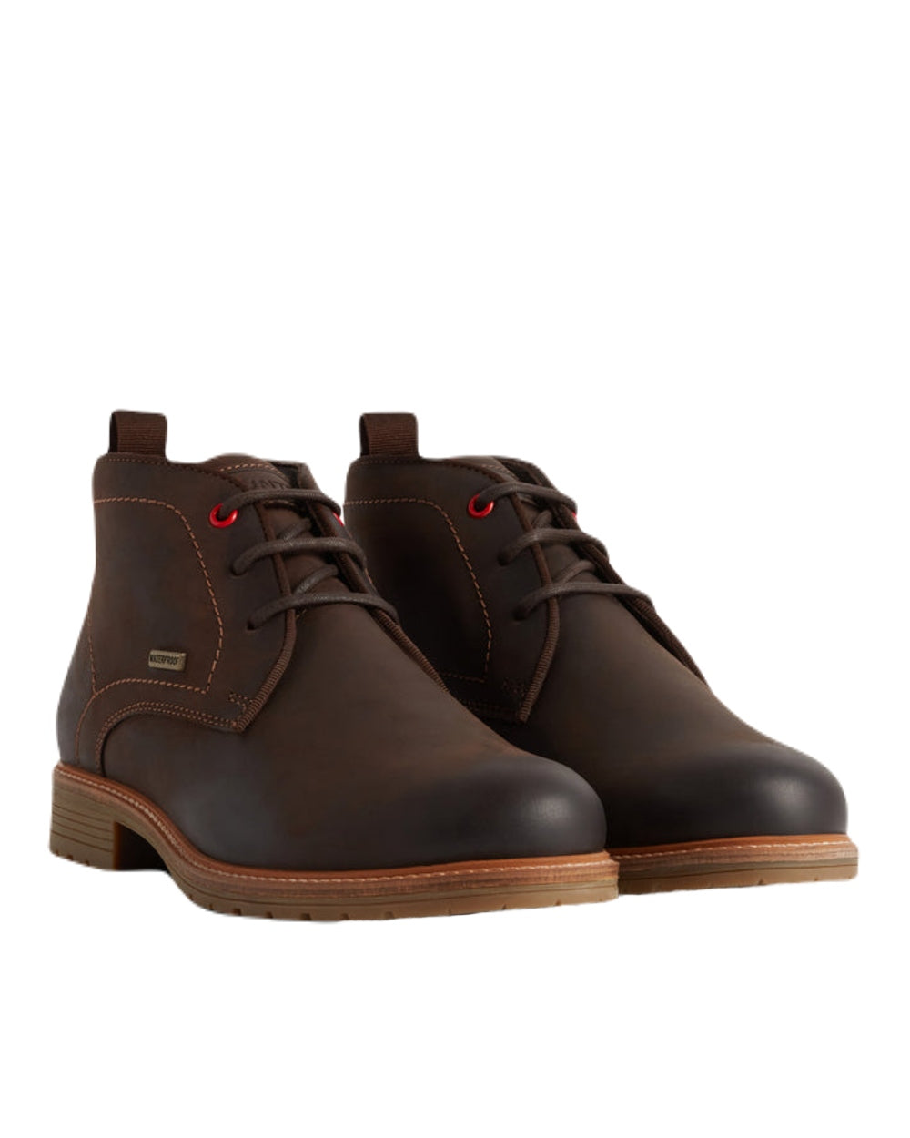 Brown Coloured Hunter Mens Jura Ankle Boots on White Background
