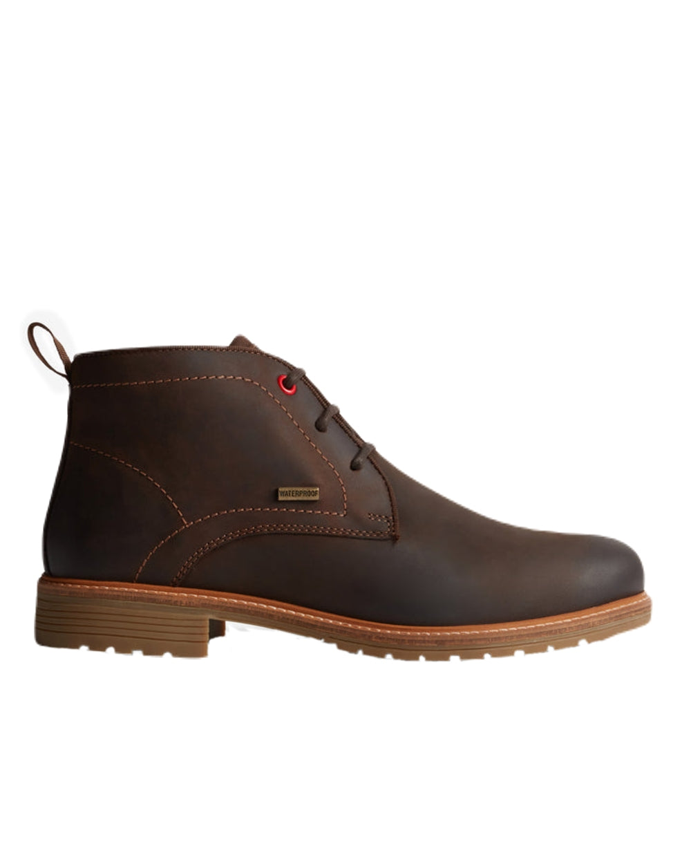 Brown Coloured Hunter Mens Jura Ankle Boots on White Background
