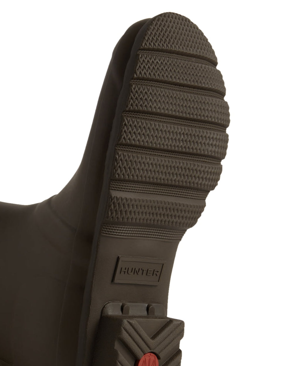 Chocolate Brown Coloured Hunter Mens Original Short Wellington Boots on White Background
