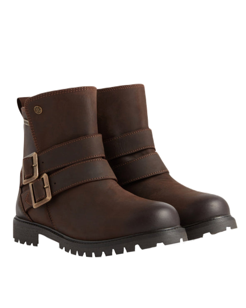 Brown Coloured Hunter Womens Ness Ankle Boots on white background
