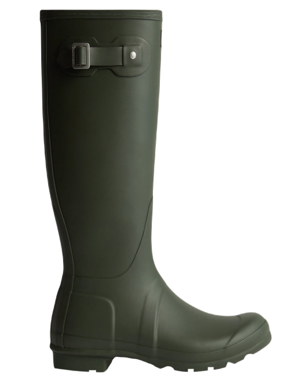 Darlk Olive Coloured Hunter Womens Original Tall Wellington Boots on White Background
