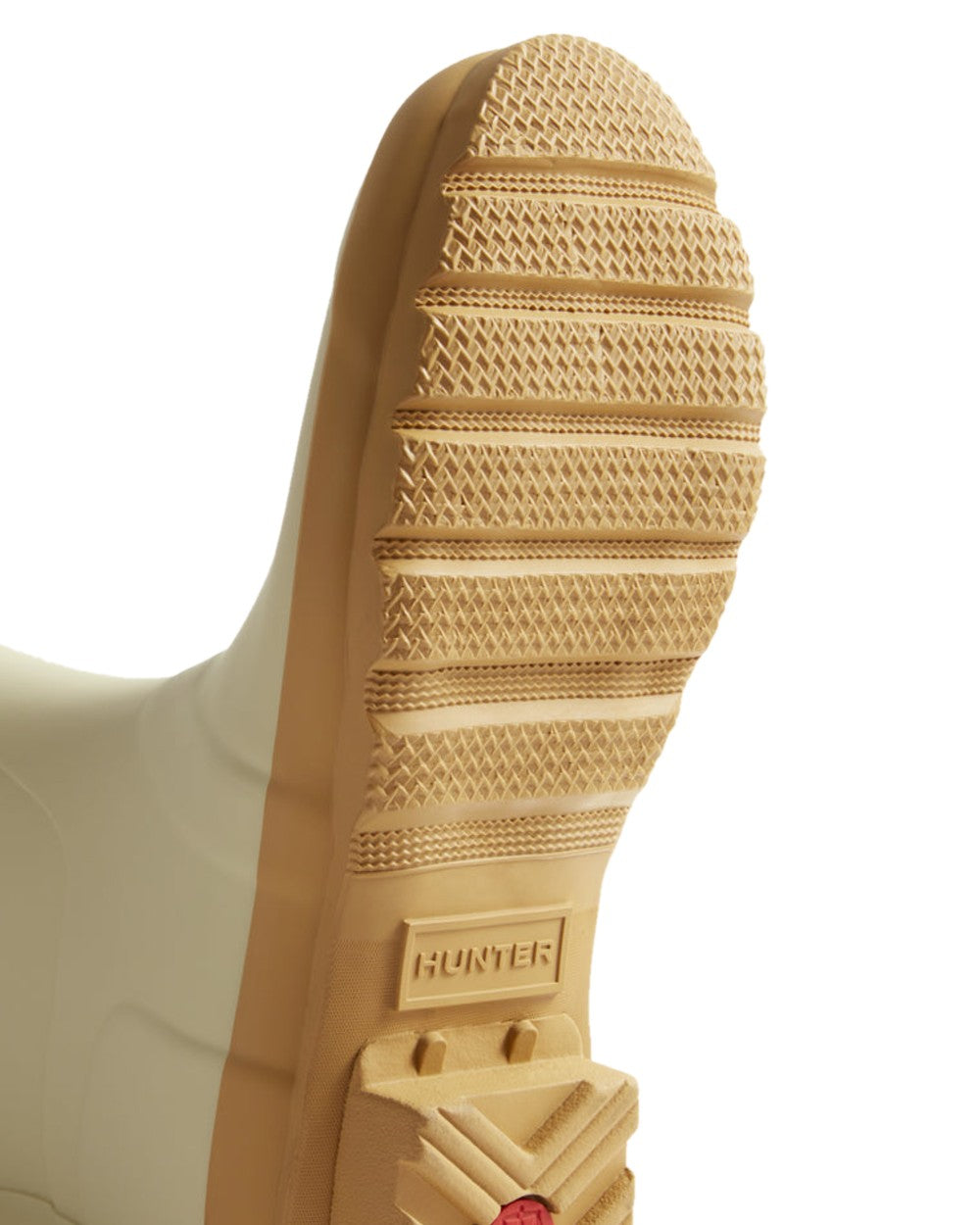 Gravel Biscuit Coloured Hunter Womens Original Tall Wellington Boots on White Background
