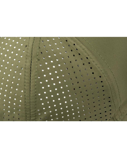 Green Coloured Jack Pyke Stainless Steel Hip Flask on White Background
