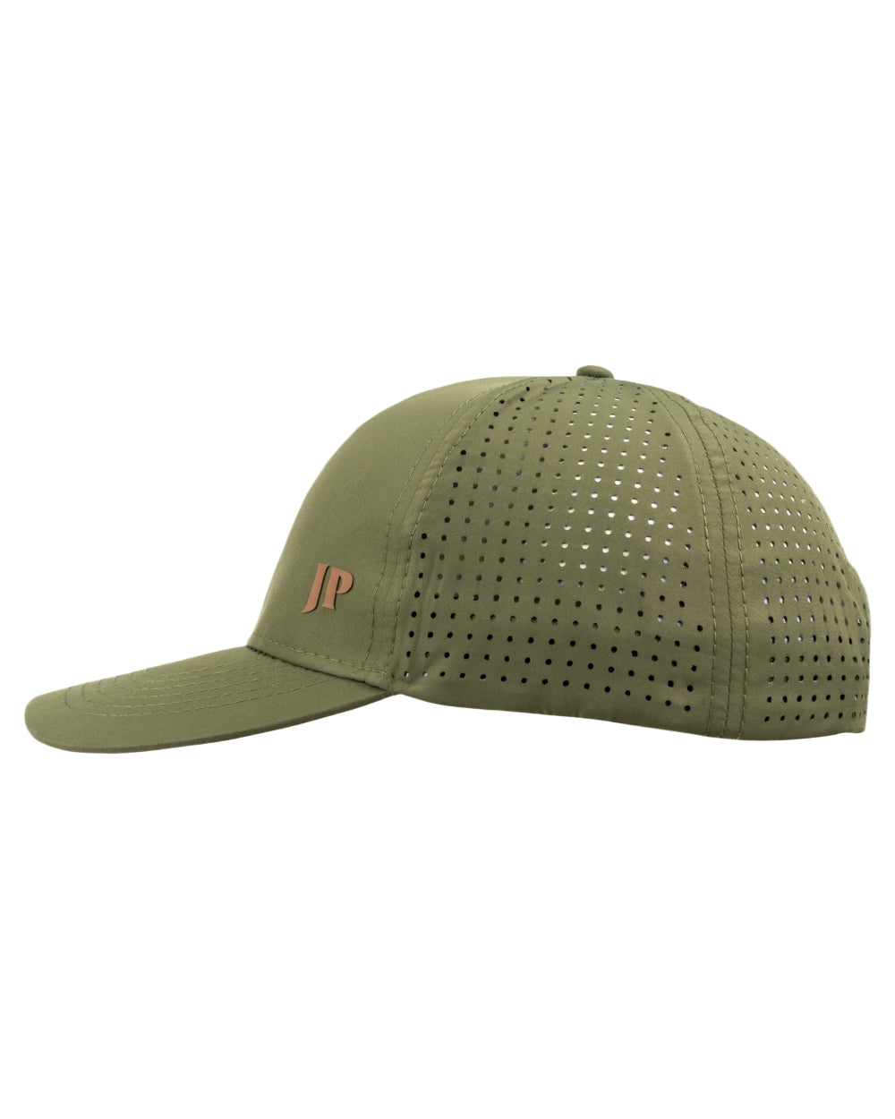 Green Coloured Jack Pyke Stainless Steel Hip Flask on White Background
