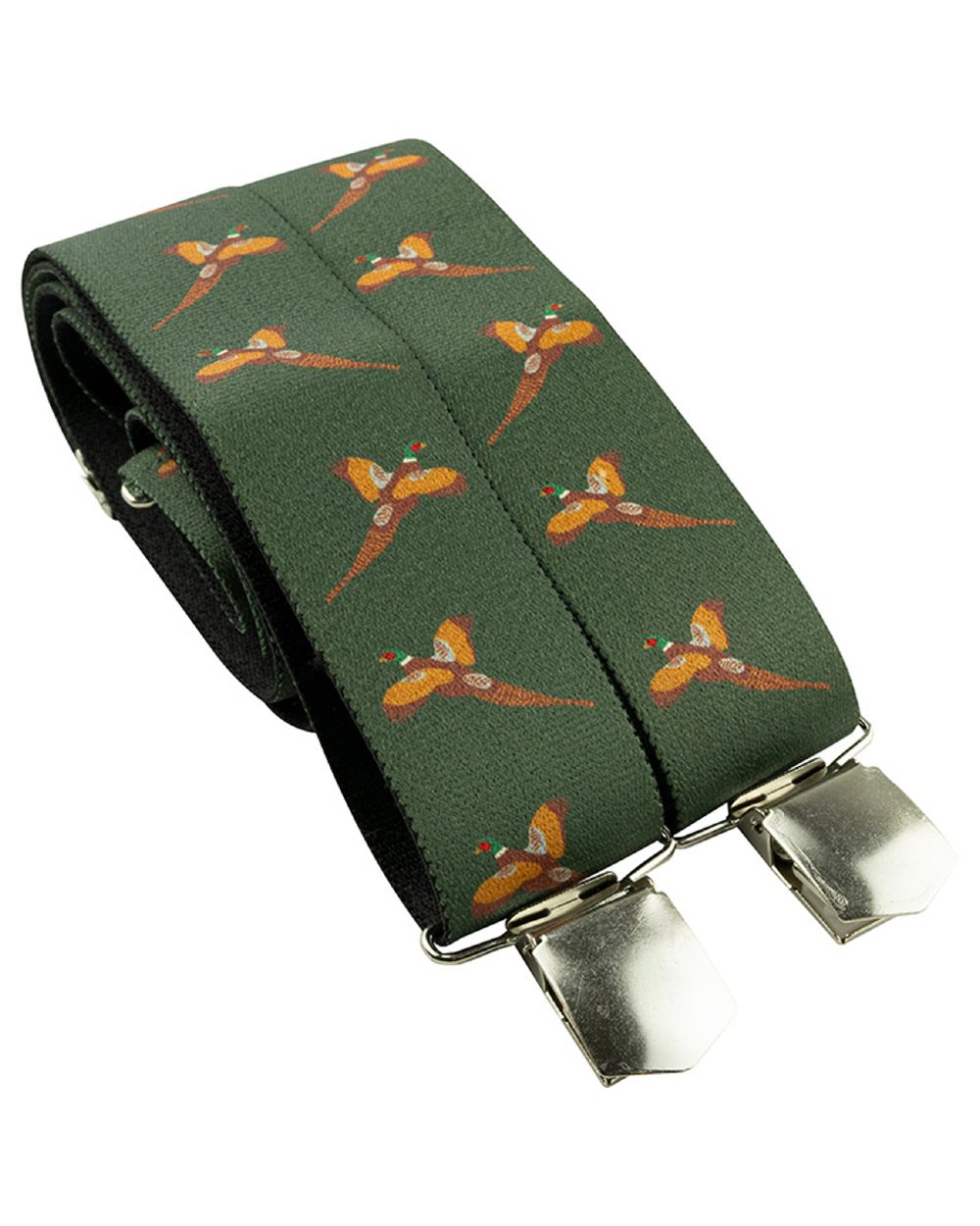 Pheasant coloured Jack Pyke Elasticated Braces on white background 