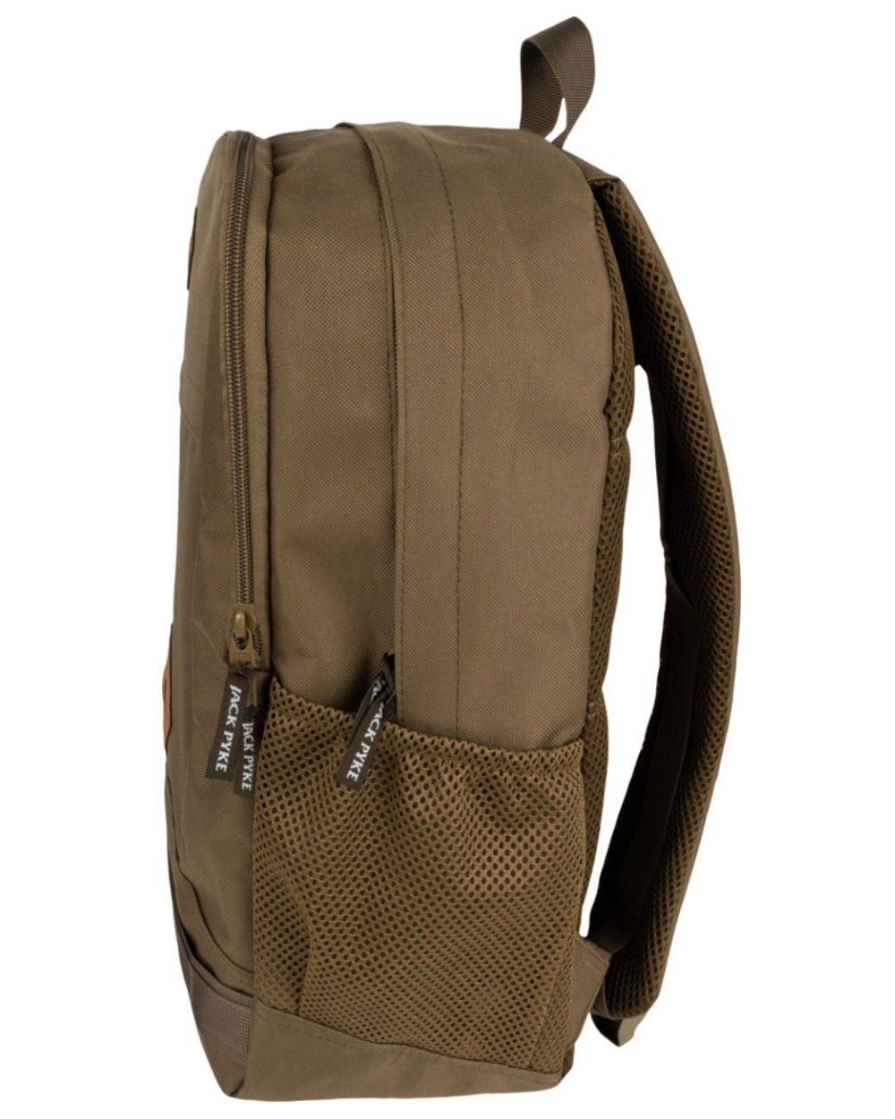 Olive Brown Coloured Jack Pyke Falcon Rucksack On A White Background 