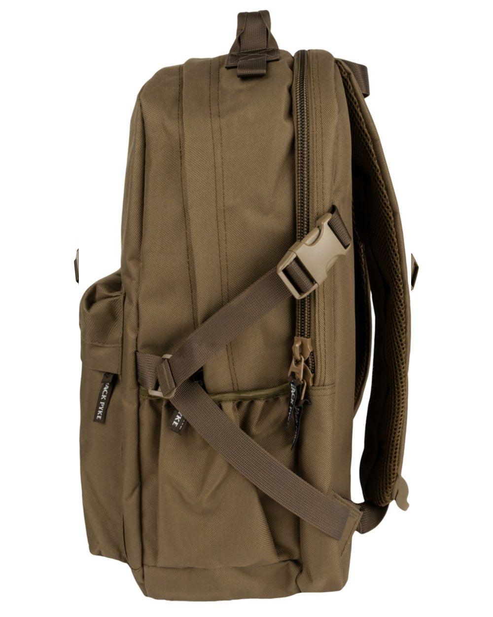 Olive Brown Coloured Jack Pyke Harrier Rucksack On A White Background 