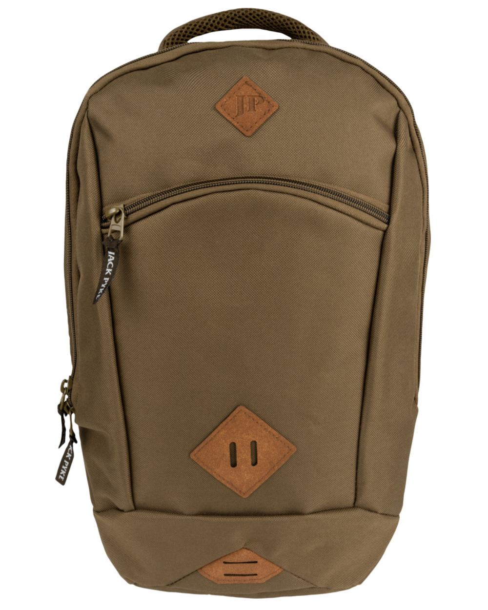 Olive Brown Coloured Jack Pyke Kestrel Rucksack On A White Background 