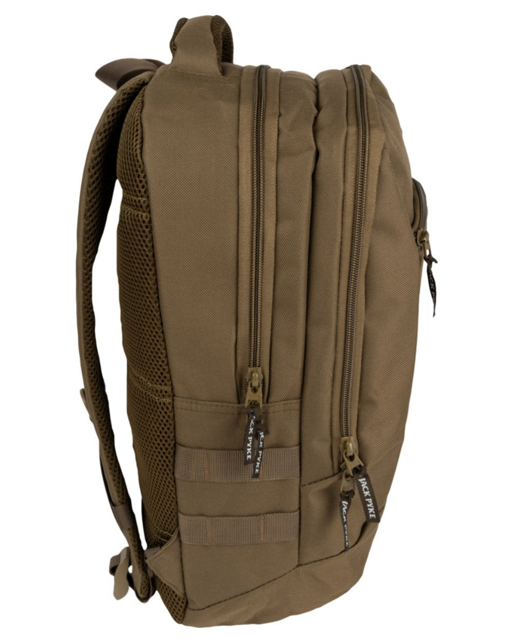 Olive Brown Coloured Jack Pyke Kestrel Rucksack On A White Background 