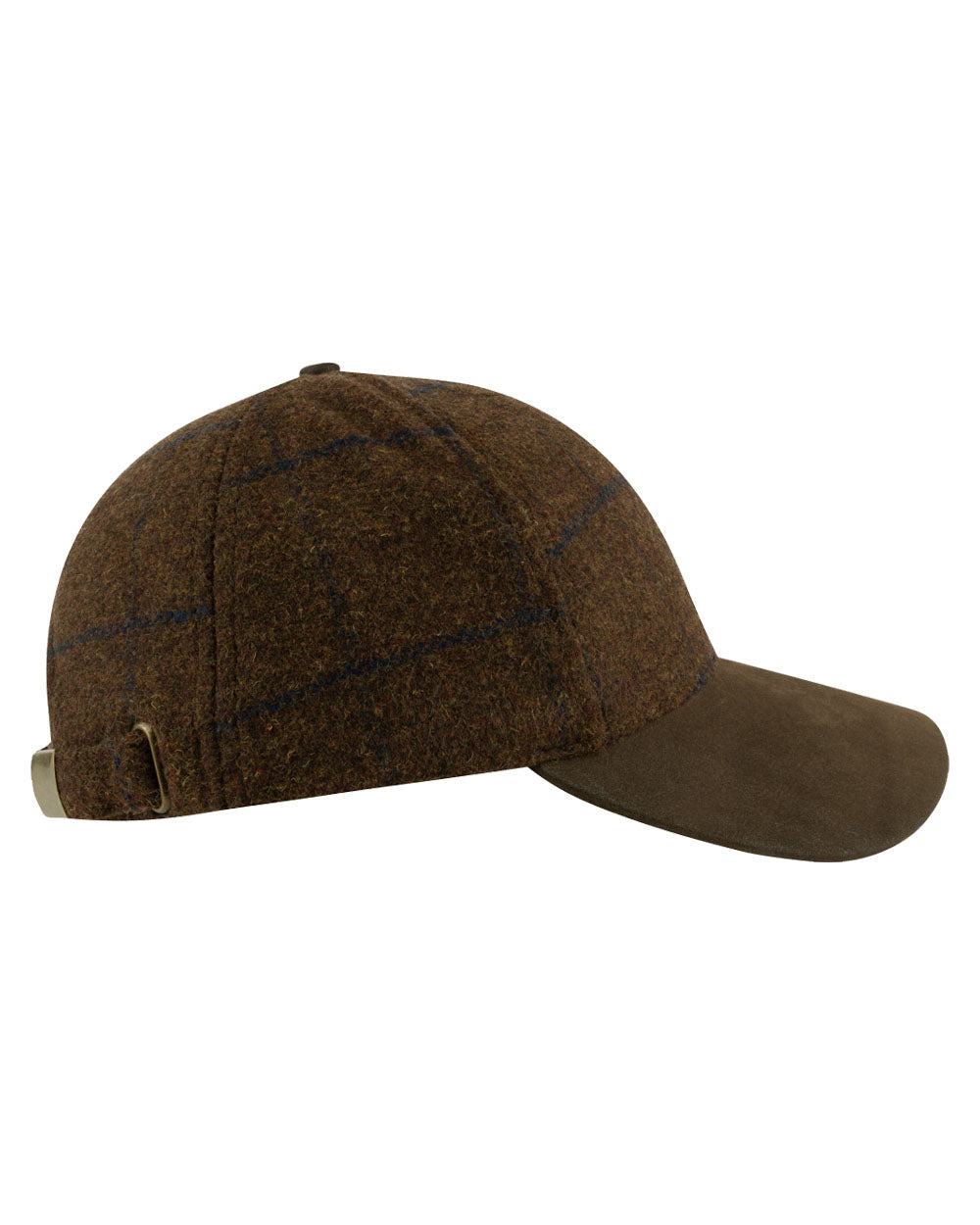 Brown coloured Jack Pyke Lowland Tweed Baseball Hat on White Background 