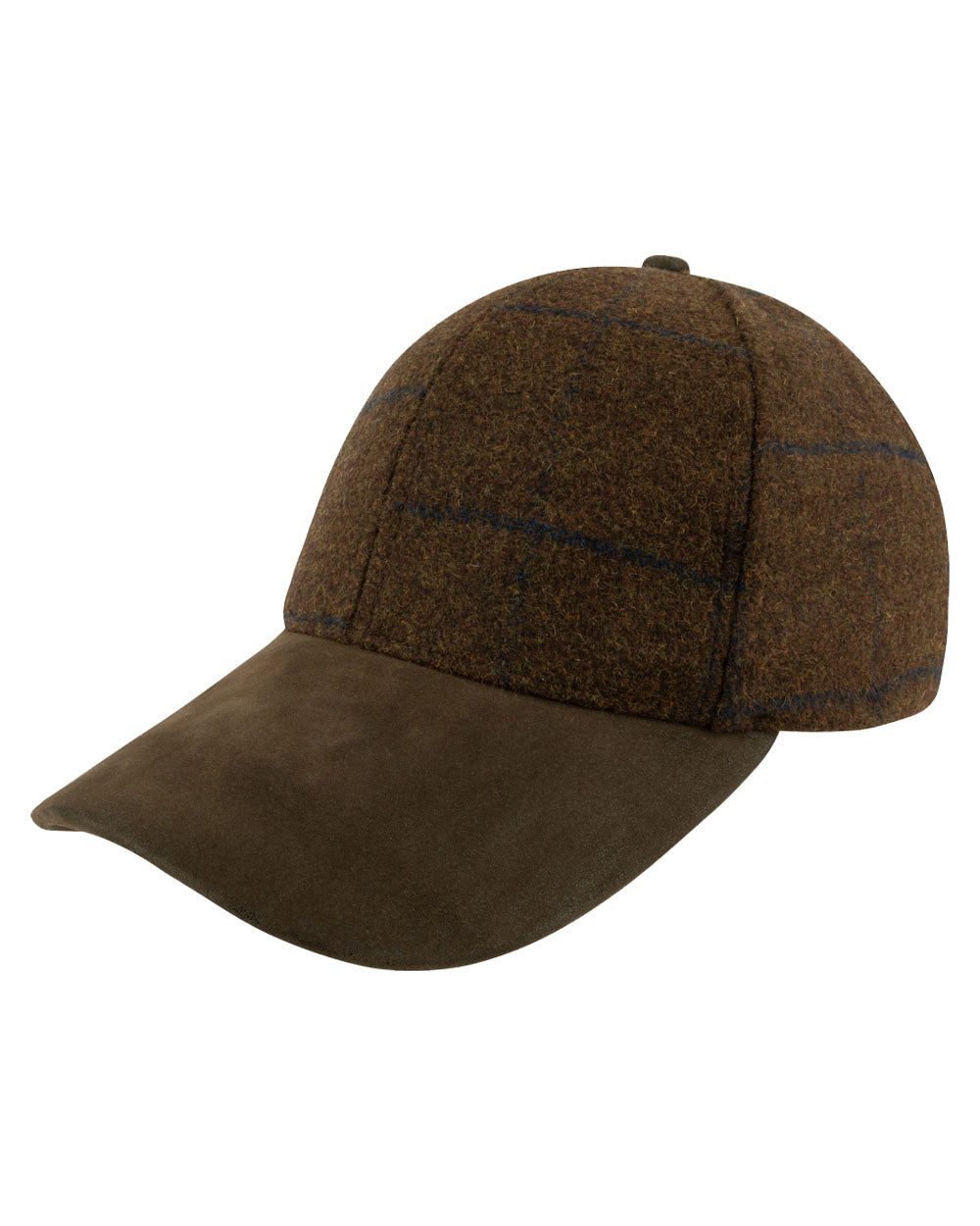 Brown coloured Jack Pyke Lowland Tweed Baseball Hat on White Background 