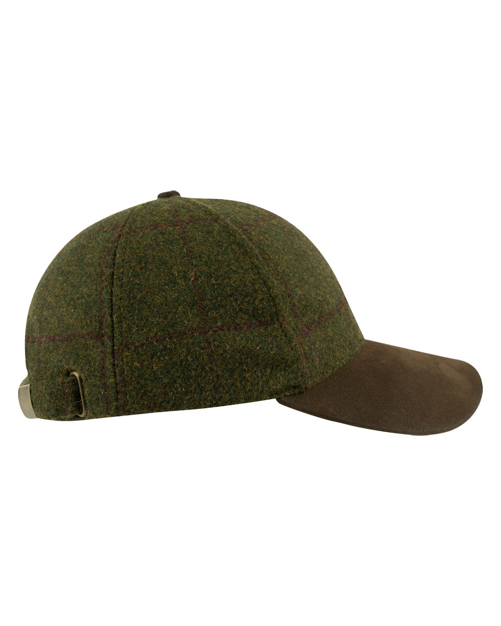 Green coloured Jack Pyke Lowland Tweed Baseball Hat on White Background 