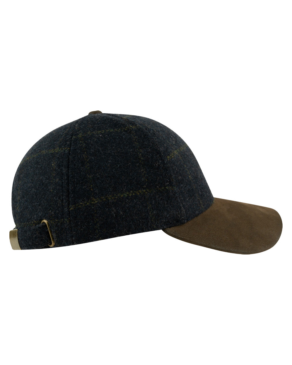 Navy coloured Jack Pyke Lowland Tweed Baseball Hat on White Background 