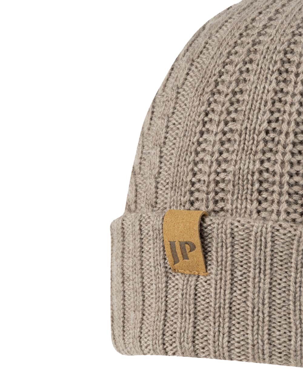 Barley coloured Jack Pyke Merino Wool Beanie on White Background 