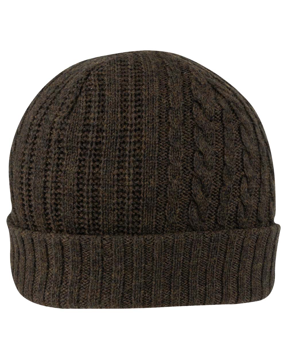 Brown coloured Jack Pyke Merino Wool Beanie on White Background 