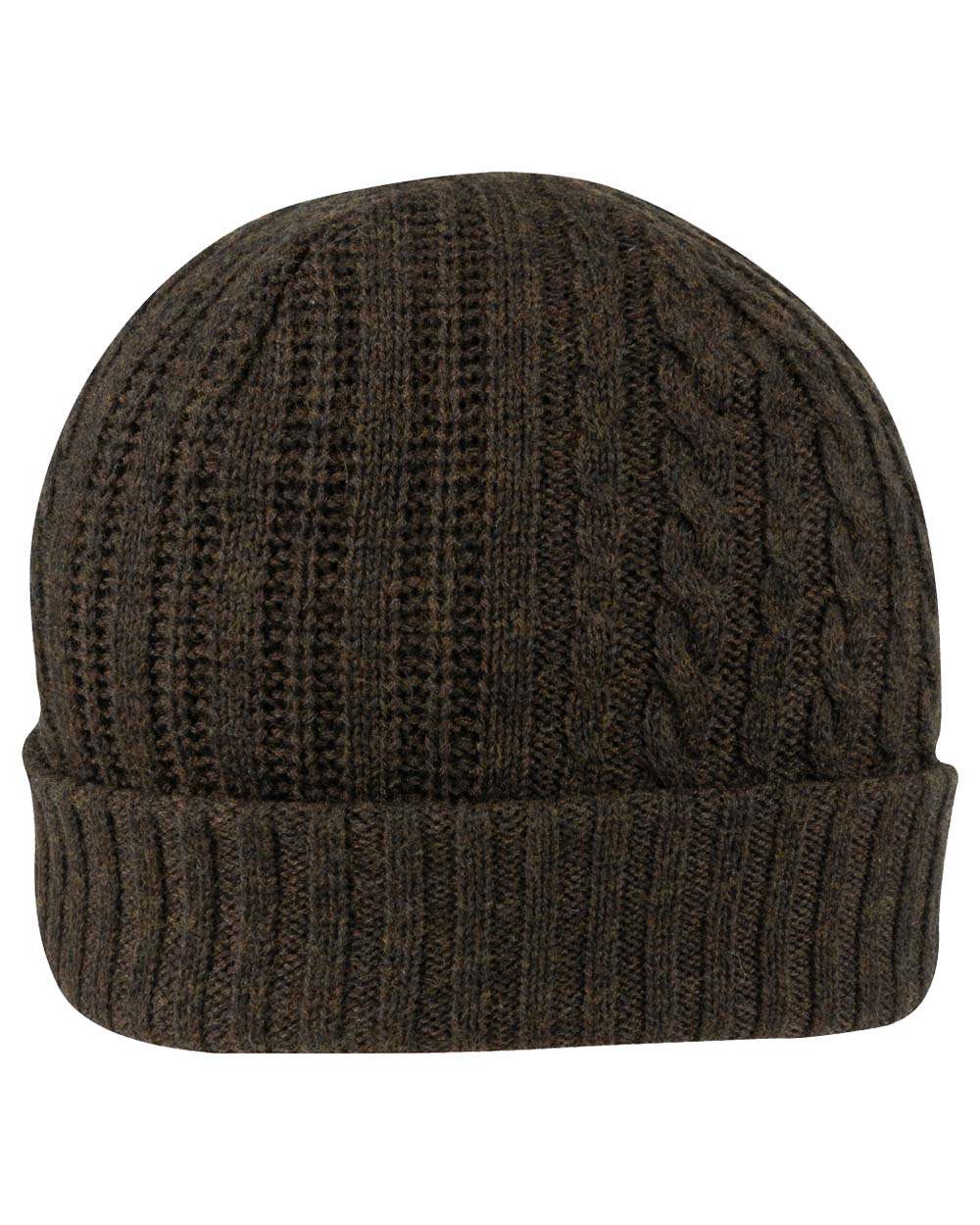 Brown coloured Jack Pyke Merino Wool Beanie on white Background 