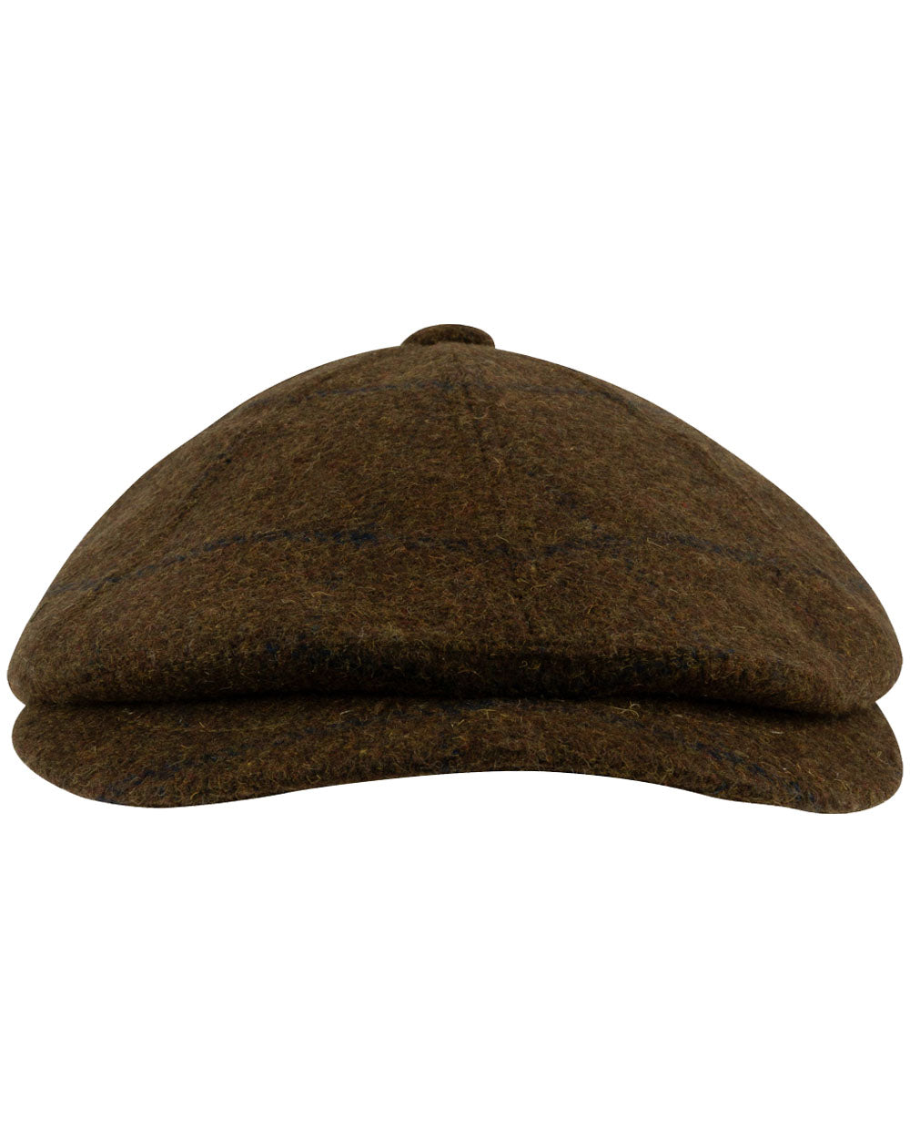 Brown Tweed coloured Jack Pyke Newsboy Cap on White Background