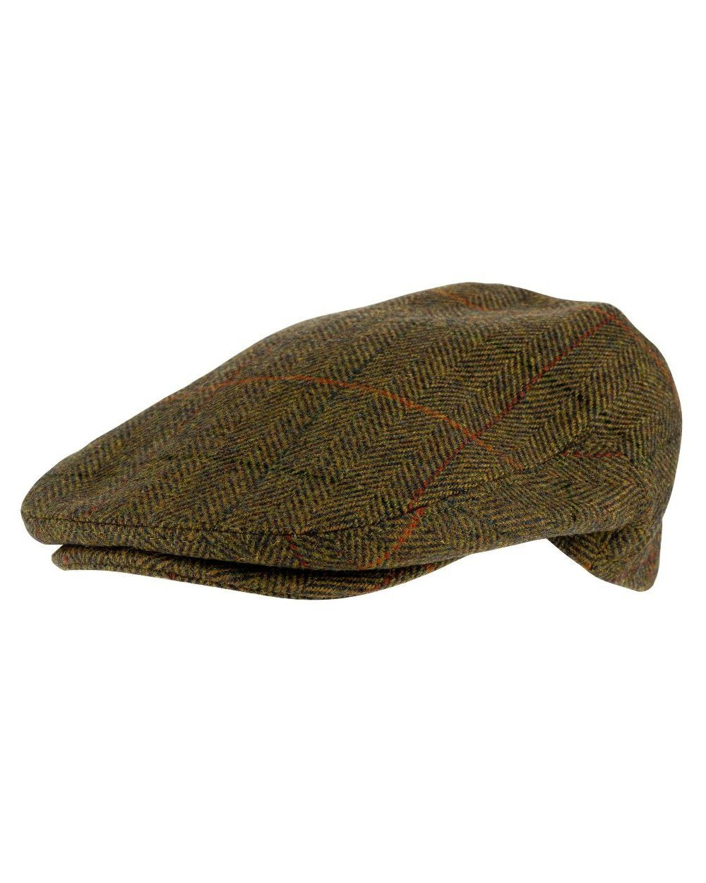 Tweed Brown Coloured Jack Pyke Wool Blend Tweed Flat Cap On A White Background 