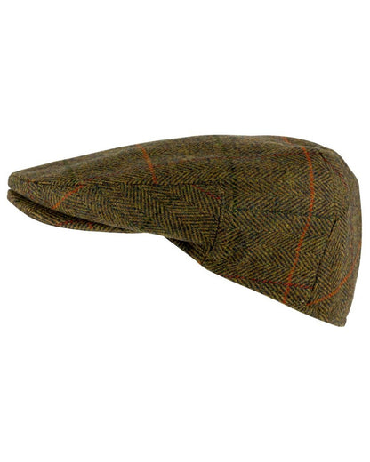 Tweed Brown Coloured Jack Pyke Wool Blend Tweed Flat Cap On A White Background 