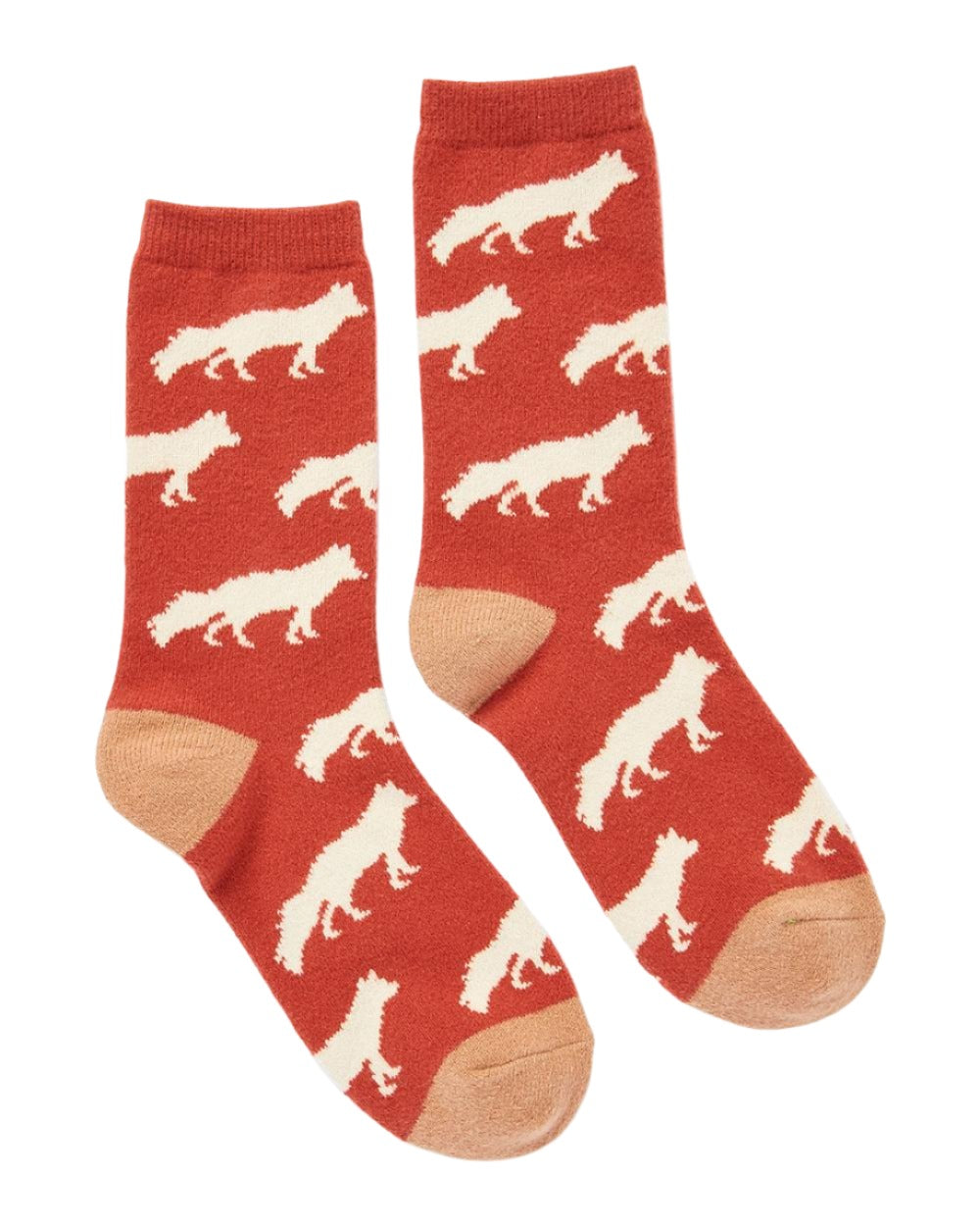 Fox Coloured Joules Amble Icon Socks On A White Background 