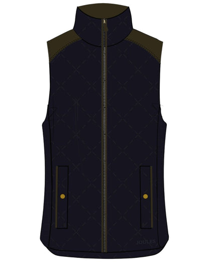 Navy Coloured Joules Braemar Luxe Gilet On A White Background 