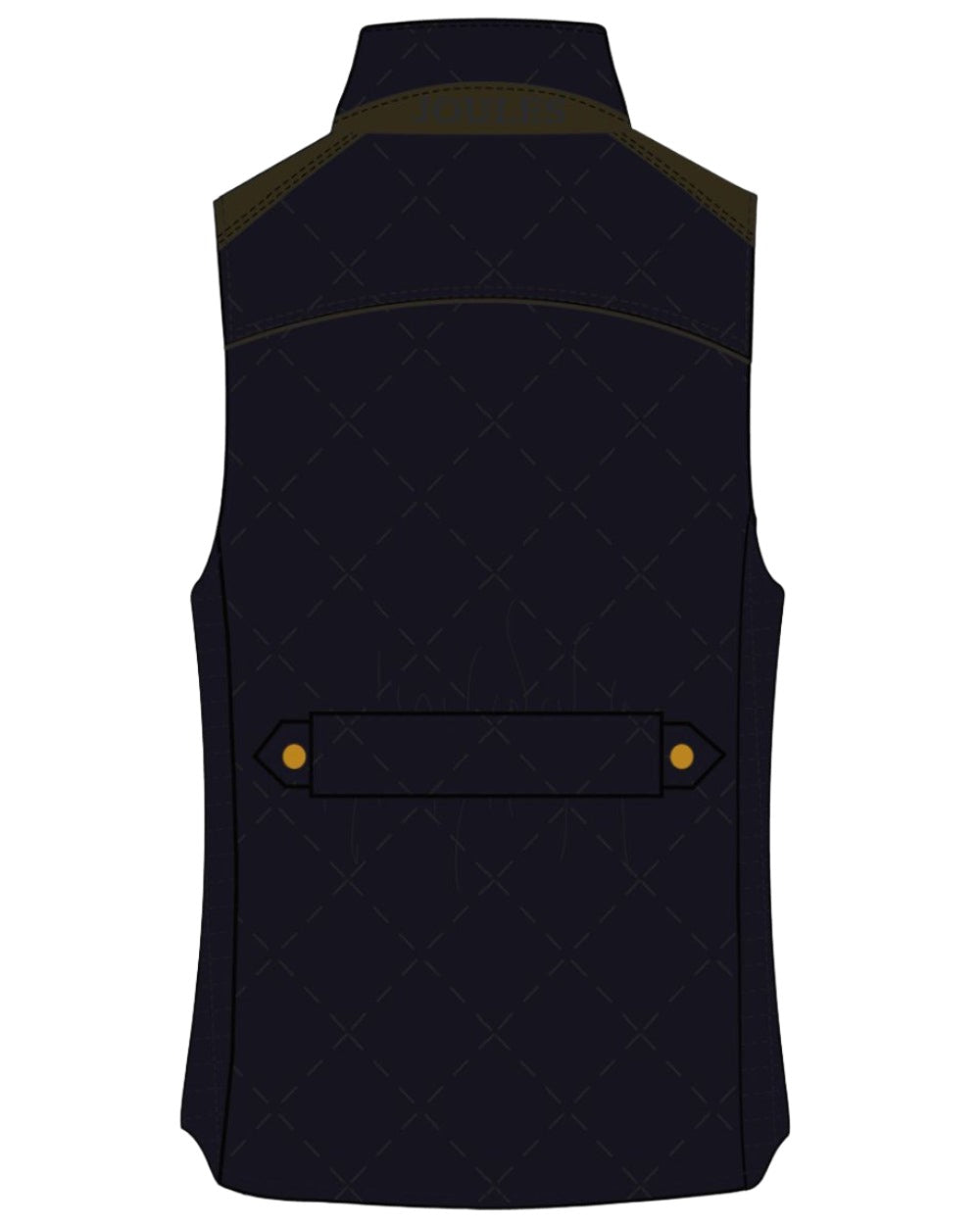 Navy Coloured Joules Braemar Luxe Gilet On A White Background 