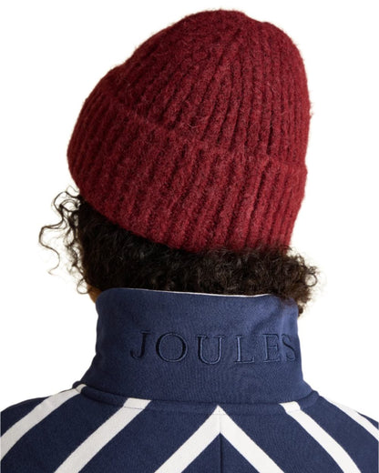 Navy Blue Coloured Joules Burnham Funnel Neck Quarter Zip Sweatshirt On A White Background